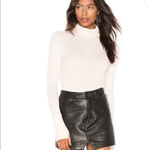 Chaser Waffle Knit Sweater Turtleneck Small Tunic